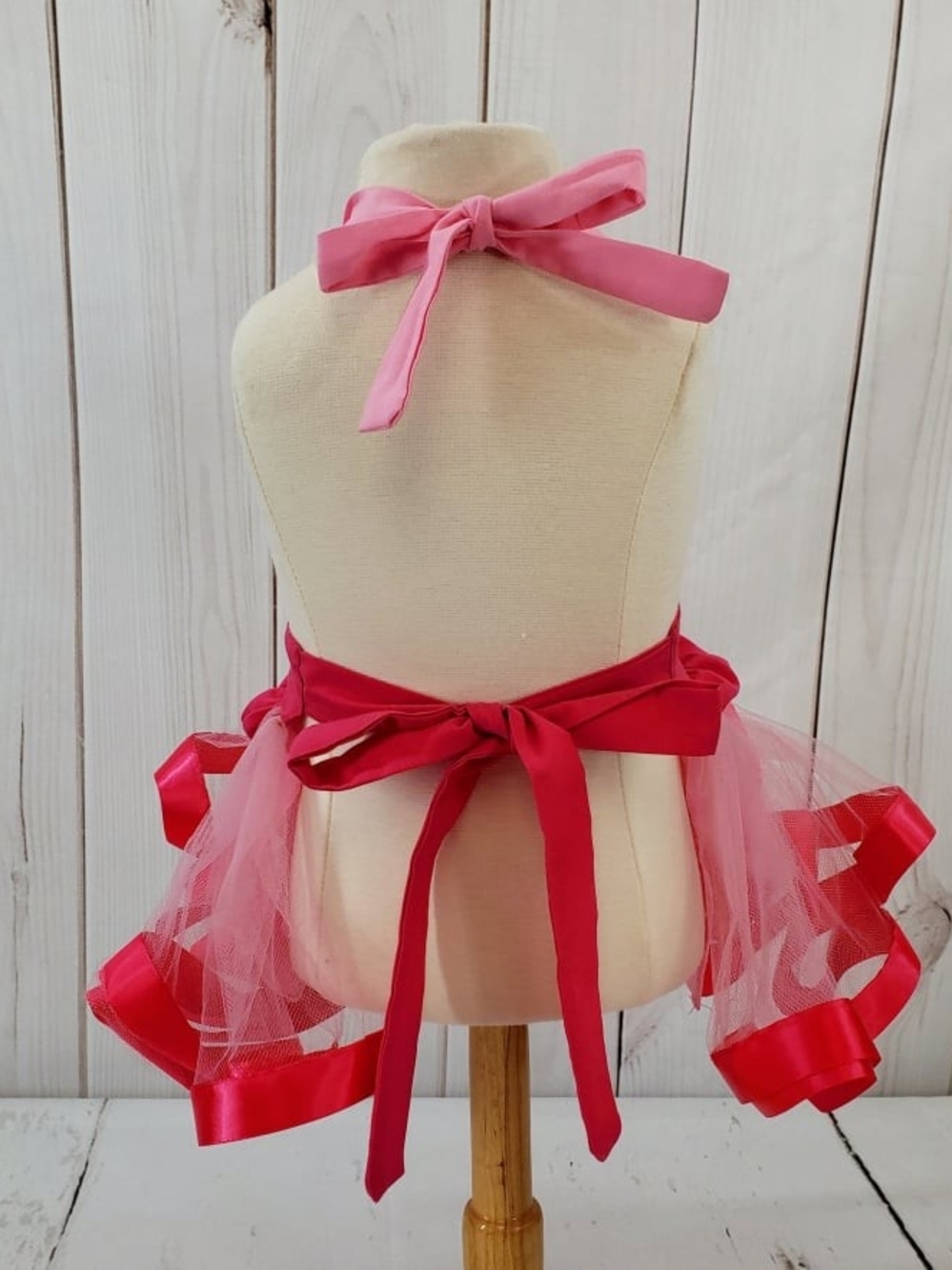 Baby Princess Peach Halloween Costume Tutu Apron Super Mario Handmade 6/12m - Picture 3 of 3